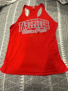 Fastpitch Nation Park Red Racerback Tank Top
